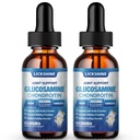 2 Pack Glukozamin Chondroitin MSM tekoče kapljice - Dodatna moč skupna podpora dodatek za odrasle s Quercetin Boswelia, Bromelain, hialuronska kislina, antioksidant imunske podpore (4 Fl oz)
