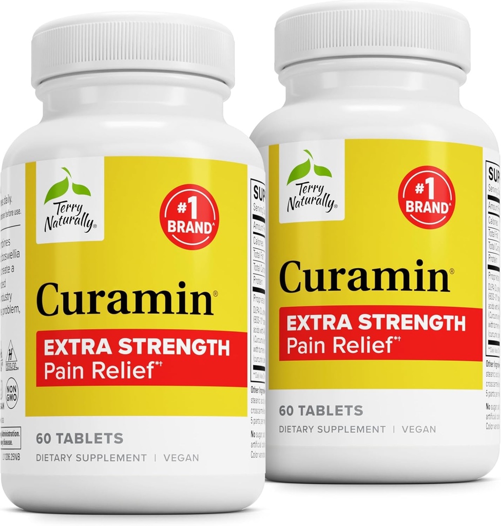 Terry Seveda kuramin ekstra moč - Curcumin & Boswellia za zdravo kroženje podpora - Kurkuma dodatek za podporo sklepov, mišice zdravje & endorfin proizvodnja - 60 tablet (Pack of 2)