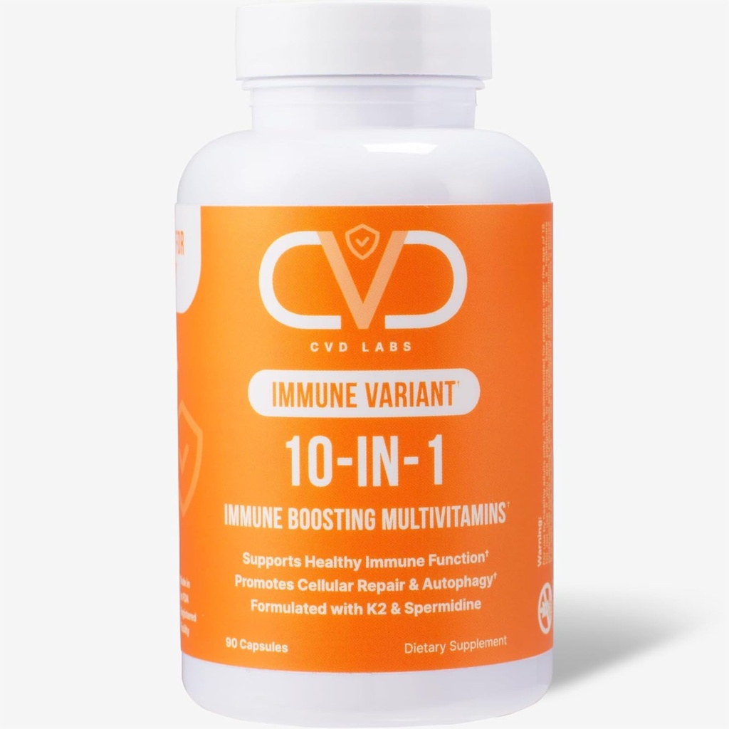 10-v-1 Imunska Varianta, Imuno Booster dodatek z vitaminom B kompleks, cink, kurkuma, Vitamini C & D za imuno podporo in obrambo, Imunity Multivitamin za ženske in moške, 90 kapsul