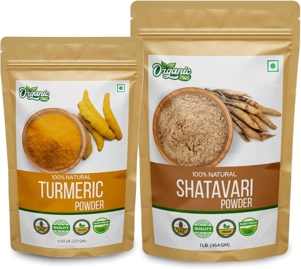 ORGANIC ZING Shatavari- 454g & kurkuma prašek- 227g