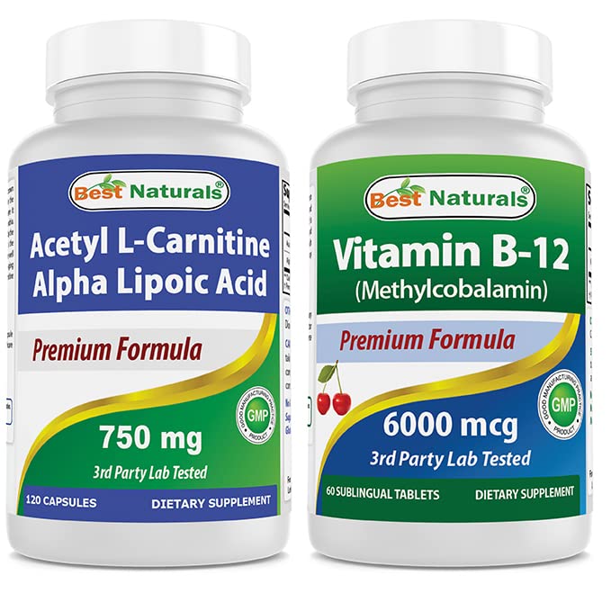 Acetyl L-Carnitine and Alpha Lipoic Acid 750 mg & Vitamin B-12 6000 mcg