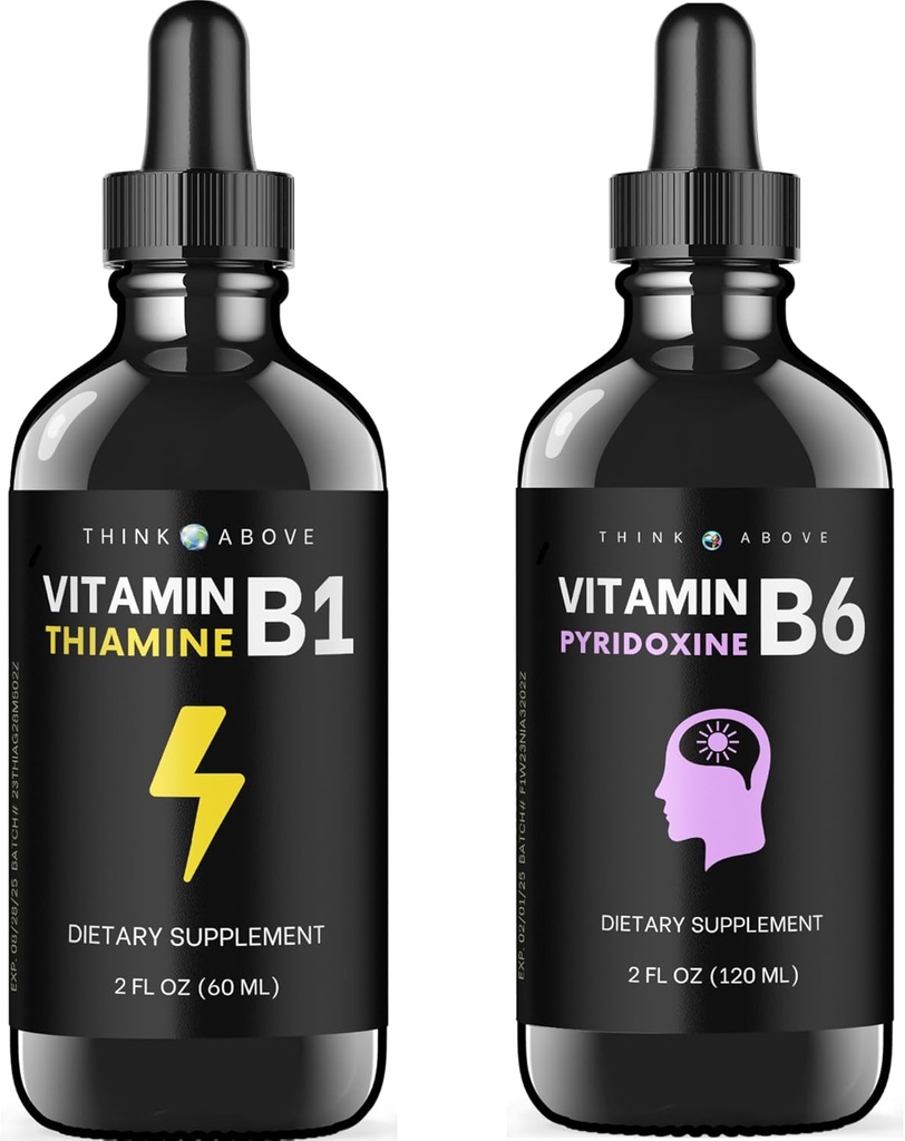 Vitamin B6 in vitamin B1 paket - 2 oz vsak - tekoče kapljice