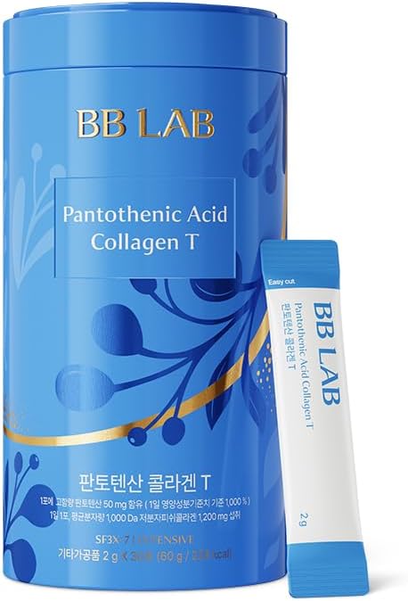 BB LAB Powder Collagen, SF3X-7 Intenzivna serija, izdelana v Koreji, 30 palčk (Pantotenska kislina Collagen T), modra