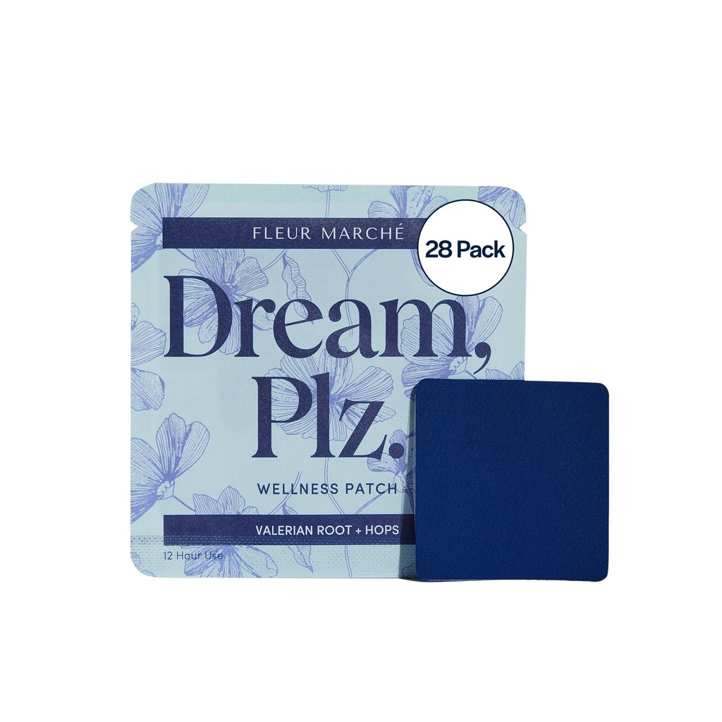 Fleur Marche Dream, Plz Botanical Sleep Patch - Boljše ZZZ je z Valerian Root, L-Theanine, sivke olje & hmelji - Naravni Sedative - Zelo biorazpoložljiv - 28 obliži