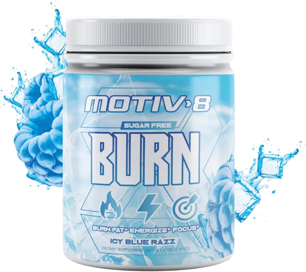 Motiv-8 Peformance pred treningom, Predworkout brez sladkorja, povečanje energije in osredotočenosti, izboljšanje vadbe, izboljšanje razpoloženja (30 strežb, ICY Blue Razz)