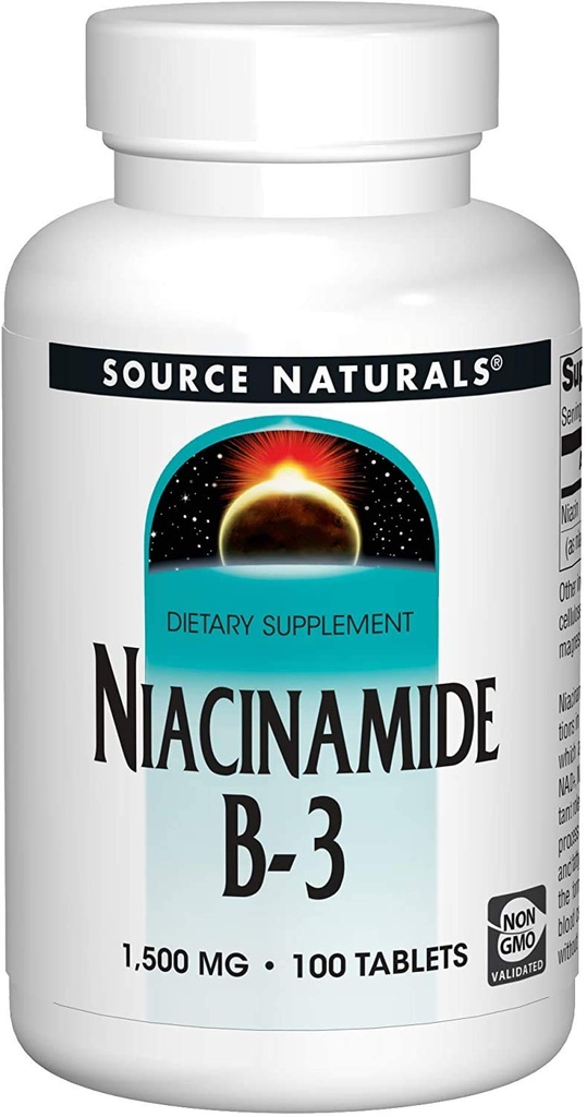 Vir Naturals Niacinamid 1500mg, 100 Tabs (2 pakiranji)