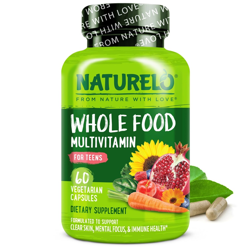 NATURELO Multivitamini za najstnice/fantje, 60 kapsul, celoten prehranski multivitamin z minerali, ne-GMO, vegetarijanec
