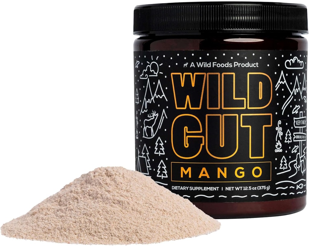 Wild Gut Daily Electrolyte Drink Powder for Digestive Support: Psylium Husk, Magnezij, Probiotiki, Prebavni encimi, FOS, Licorice, Glutamin, Prebiotiki - IBS, Bloating, Plin, Cramps 12.5oz