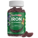 Železo dopolnilo za otroke – 5 mg Kids Gumies z vitaminom C – Great-Tasting Gummies Grape Flavor – Podpira Imunsko zdravje in pomaga pri pomanjkanju železa – Vegan, Košir, Non-GMO – 60 Count