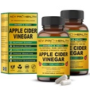 2-Pack ACV Pro Apple Cider Vinegar Kapsule Certified Organic z mamo ACV Tablete Detox Čistite kisline Reflux Podpora Relief dodatek Ginger Root Cayenne Pepper v prahu