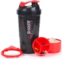 Steklenica za stresanje beljakovin,16 oz Pokal za stresanje beljakovin v prahu s shranjevanjem,Sports Steklenica za vodo,Nen Slip 3 Plast Twist Off 3oz pokali z tablete Tray Leak dokaz stresa steklenice za beljakovinske mešanice