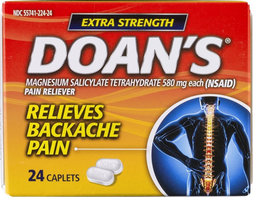 Doanove dodatne moči bolečina Reliever Caplets - 24 Ct