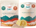 Prebavne Encimi Prebiotične Fiber Supplement Powder Bundle - Daily Gut Zdravje + Magnezij Prašek za globoko spanje, Rednost, Napenjanje in zaprtje Relief - Citrus (37 Serving)