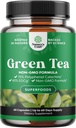 Ekstrakt zelenega čaja - 500mg Pure Leaf Green Tea Caffeine Supplement - EGCG, izvleček kofeina in polifenoli Dodatek za zdravo presnovo Podpora za ženske in moške - naravno razstrupljanje - 60 Count