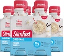 SlimFast obrok zamenjava Shake, Original francoski Vanilla, 10g pripravljen za pitje beljakovin, 11 Fl. Oz steklenica, 4 Število (paket 3) (Packaging maj Vary)