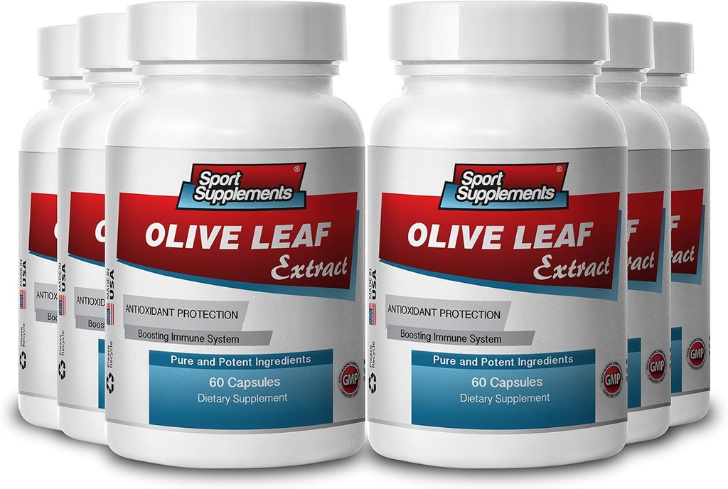 Šport Dodatki Olive list ekstrakt močan antioksidant, imunski sistem zdravje 500mg (6 steklenice, 360 kapsule)