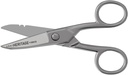 Klein Tools 100CS All-Purpose Precision Škarje, Made in USA, 5.25-Inch Nikelj-Plated Snips, Blunt Tip, in Wire Strip Notches, Multi-Purpose za strokovno in domačo uporabo