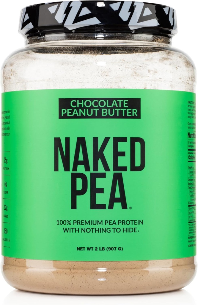 Naked Pea - Chocolate Peanut Butter Proteini iz ameriških in kanadskih kmetij, organska kakav, ekološki kakav sladkor - brez GSO, brez soje in gluten brezplačno, pomoč rast in okrevanje - 21 Sluge