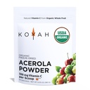 KOYAH - Organska Acerola v prahu: zmrznjena, 100% čista, 500 mg Naravni vitamin C na Scoop, celotna hrana, ne-GMO, Vegan, 60 Serving, Izdelan iz acerole Češnje rastejo v Braziliji
