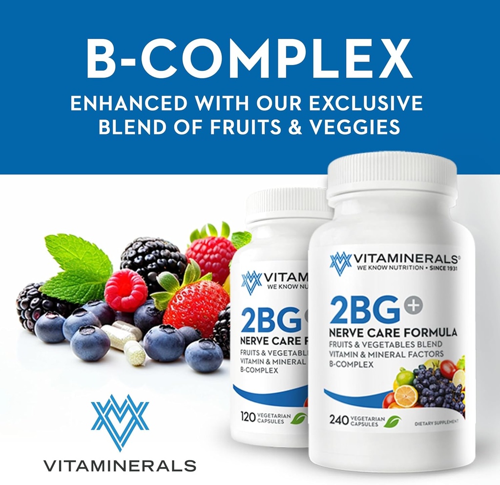 Vitaminerals 2BG+TM B Complex Imunska podpora Visoka moč B Complex 