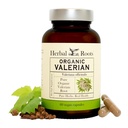 Rastlinske korenine Čiste organske valerianske korenske kapsule - 900 mg - neužitno oblikovanje brez melatonina, Non-GMO - 60 Count Vegan kapsule, zeliščni dodatek