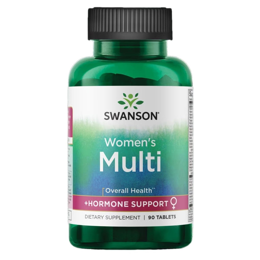 Swanson multi ženske Prime Multivitaminski multimineralna energija Immune Hormone Balance Wellbeal Health dodatek 90 tablete (Tabs)