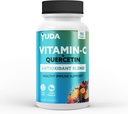 Yuda Quercetin dopolnila z vitaminom C 1000mg - Super C Vitamin & Quercitin Formula za imuno podporo Obogatena z Elderberry & Rose HIPS - Spodbuja zdrav imunski odziv - 90 tablet