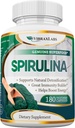 vibraxlabs Spirulina Kapsule – 100% Pure 1000mg Serviranje (500mg Veggie Kapsules) v prahu dodatek, podpira naravno razstrupljanje, koristi zdravje na celični ravni, najboljše s klorolom