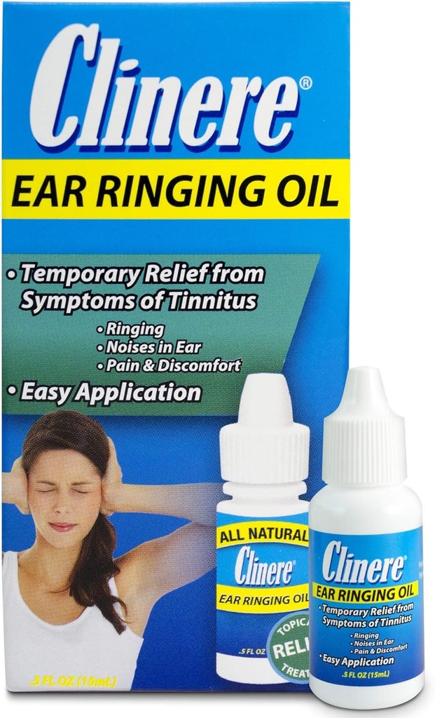 Clinere Uho zvonjenje Oil Relief, Uho Kapljice za pomoč Stop zvonjenje v ušesih, Tinitus Relief, šumi v ušesih, bolečina in nelagodje, Olajša uho zvonjenje, Buzzing, Klik z Homeopatsko olje, .5 fl