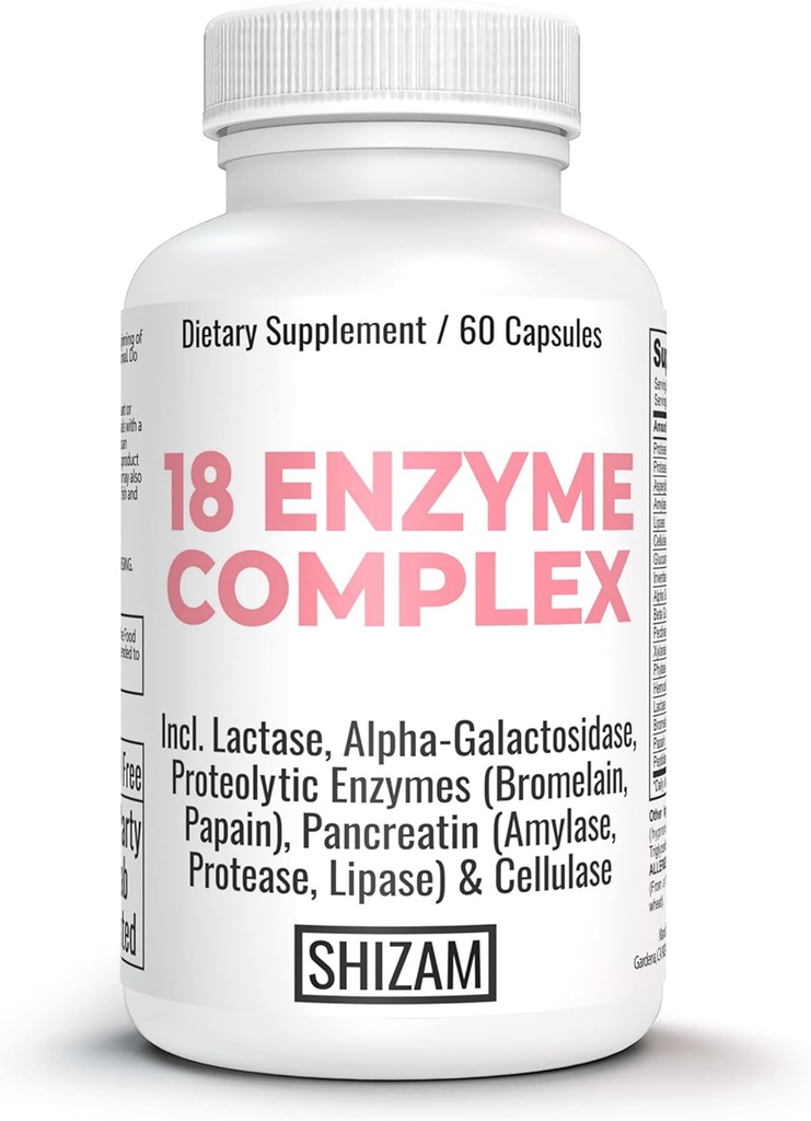 IBS Postbiotiki Prebavni encimi w Laktoza Alfa-Galaktozidaza trebušne slinavke amilaza lipaza proteaza celulaza bromelain papain 