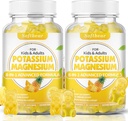 mehkužec Kalijeve žvečilke za odrasle, brez sladkorja Kalij Magnezij dodatek z vitaminom B6 CoQ10 za mišične krče Veganska Ananasov okus 120 Gummies