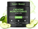 Kreatin monohidrat – 5g Kreatin monohidrat v prahu – Napredni kreatin za ženske in moške – Bulk Supplements Kreatin – Okusna aroma sadnih kosmičev – 10oz (40 strežnic, sour jabolko)