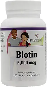 BariatricPal Biotin 5.000 μg Kapsule enostavnega pogoltnitve (120ct steklenička)