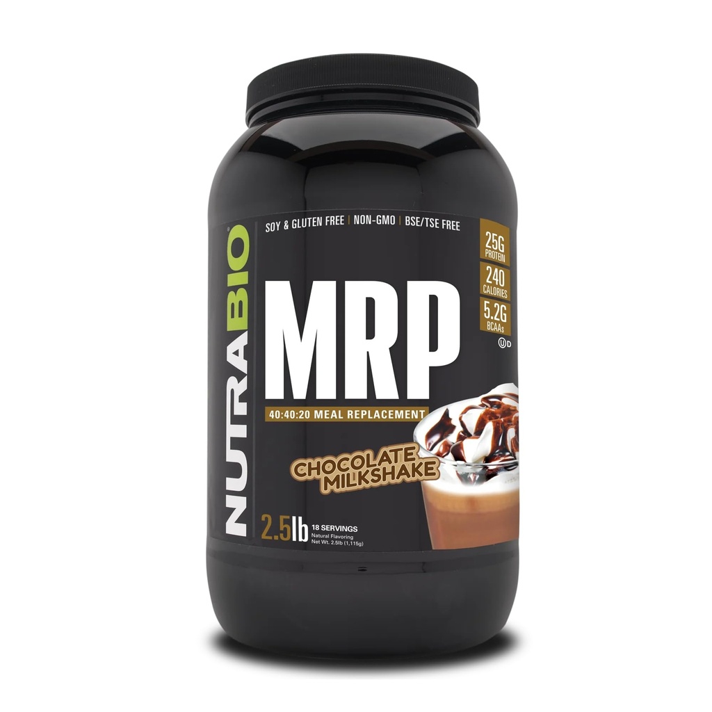 NutraBio MRP – popolni obrok nadomestek beljakovin v prahu, 2,5 kg - čokolada