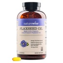 NatureWise Laneno olje 1.242 mg, Ribe Free Omega 3 6 9 z 720mg ALA, prehranska dopolnila za podporo zdravju srca - organska, hladno stiskana, Non-GMO - 240 Softgels[8-mesečna zaloga]