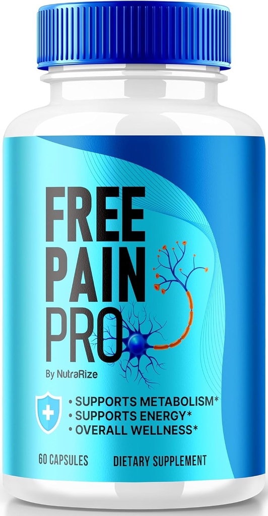 NutraRize Free Pain Pro kapsule, Uradna Keto Formula za Fit in zdravo telo, Vse naravne dodatek za podporo splošno Wellness, Premium FreePainPro tablete Pregled (60 kapsul)