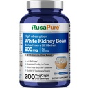 NusaPure bela ledvična zrna 30:1 ekstrakt, 800 mg ekvivalentno 24.000 mg 200 veganskih kapsul - bioperin - (Vegan, Non-GMO)