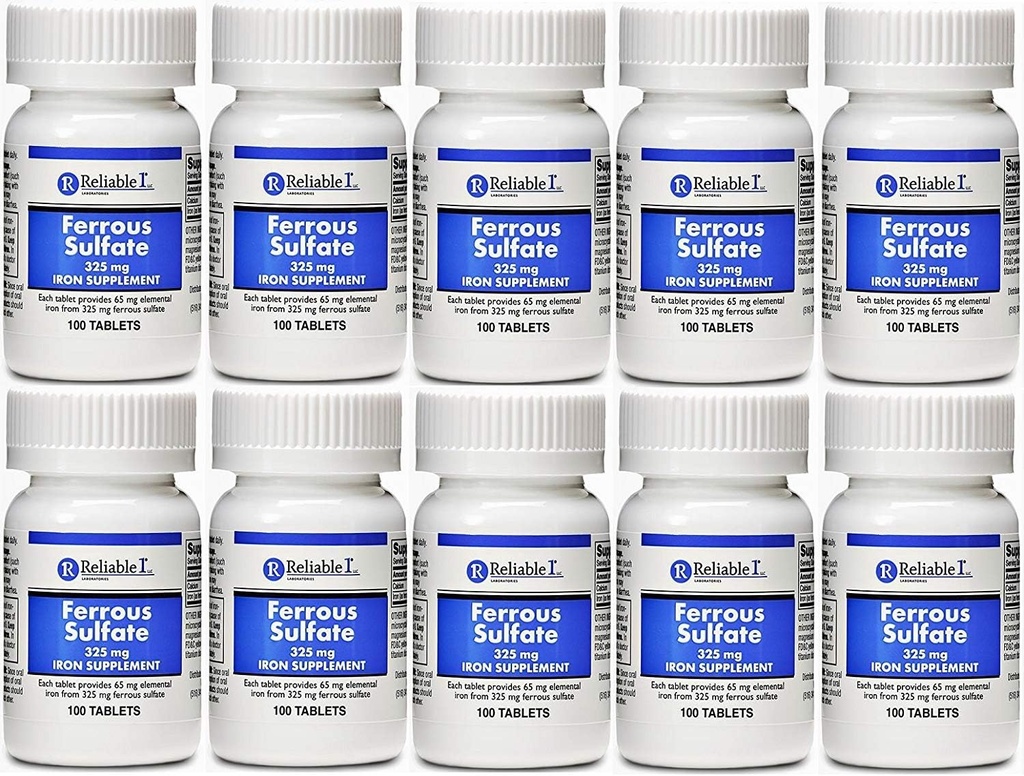 Železo železovega sulfata 325 mg Generično za Feosol 100 tablet PAKIRANJE z 10