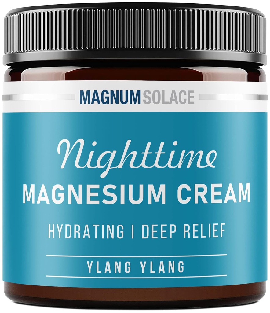 Magnezijev losjon – nočna magnezijeva krema – Nanesite na noge, roke ali prsni koš – topični magnezijev klorid – ZDA Made and Safe za otroke (Ylang Ylang)