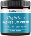 Magnezijev losjon – nočna magnezijeva krema – Nanesite na noge, roke ali prsni koš – topični magnezijev klorid – ZDA Made and Safe za otroke (Ylang Ylang)