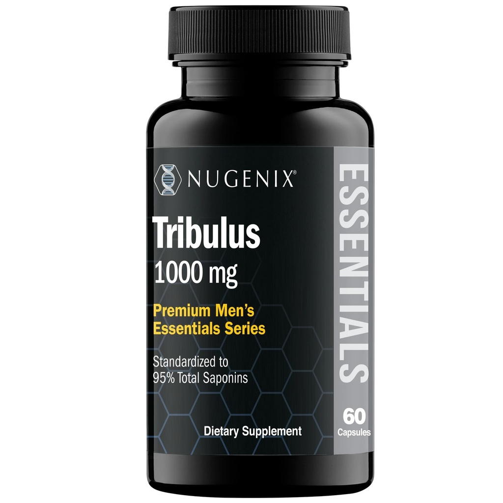 Nugenix Essentials Tribulus Terrestris za moške Extract - 95% skupni saponini, 1000mg visoka moč, dodatna moč, 60 Število