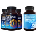 BioEmblem Triple Magnezium Complex in BioEmblem Kurkumin s klinično študiral TurmiPure - Skupna podpora, Zdrava vnetje Kurkumi dodatki