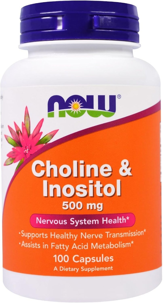 Now Foods Now Foods, (3 pakiranja) Choline & Inositol, 500 mg, 100 kapsul