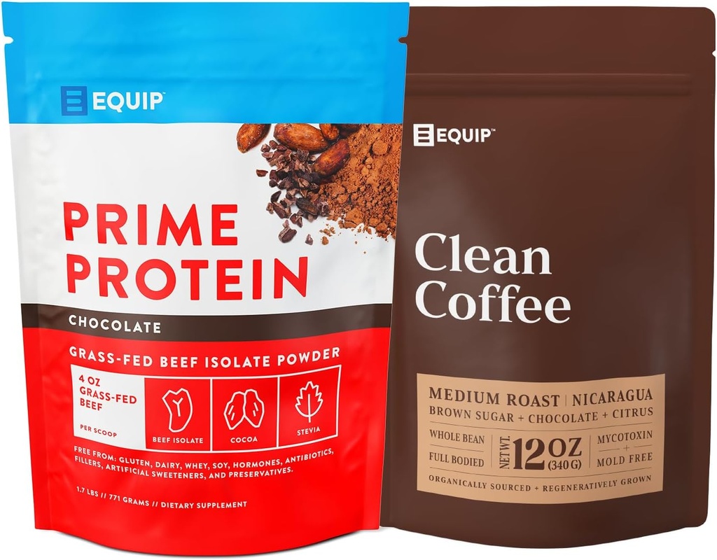 Equip Foods Prime Protein Powder Čokolada & zlato Standardna čista kava