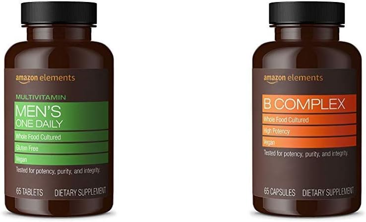 Elementi Moški en dnevni multivitaminski (65 tablet) in Elementi B kompleks (65 kapsul)