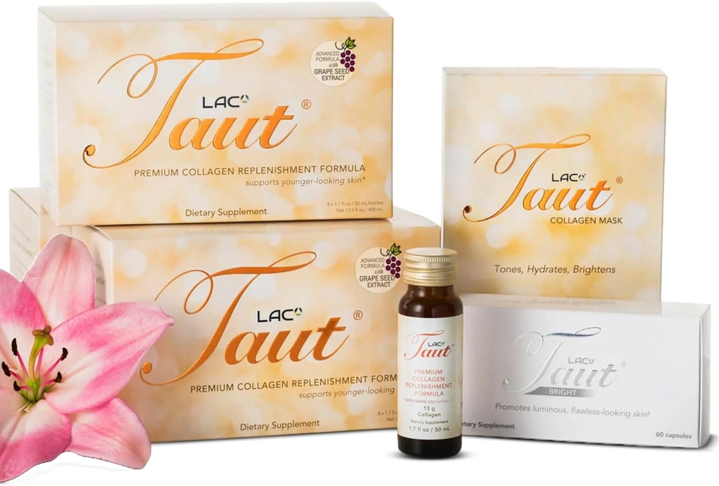 TAUT Premium Advanced Collagen - Tekoči kolagen za ženske Colagen Drink Napredna formula za hidracijo, vitamini C, gube, fine linije in siganje kože - Najboljši tekoči kolagen