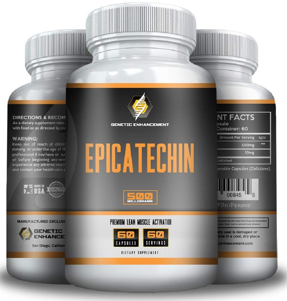 EPICATECHIN - 500MGs na strežbo - 60 strežb in 1000MGS na strežbo - 30 strežb - Max Jakost - lahko zmanjša miostatin - lahko poveča natezno mišico in moč - pomaga pri sintezi beljakovin
