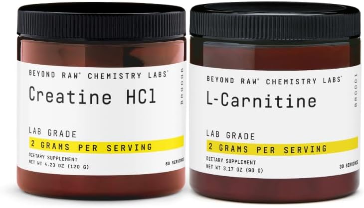BEYOND RAW kreatin HCL prašek + L-karnitin v prahu