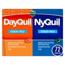 Vicks DayQuil & NyQuil Co-Pack, Cold & Flu Medicine, Močen multi-simptom dan in nočna olajšava za glavobol, zvišana telesna temperatura, boleče grlo, Manjše bolečine in kašelj, 72ct