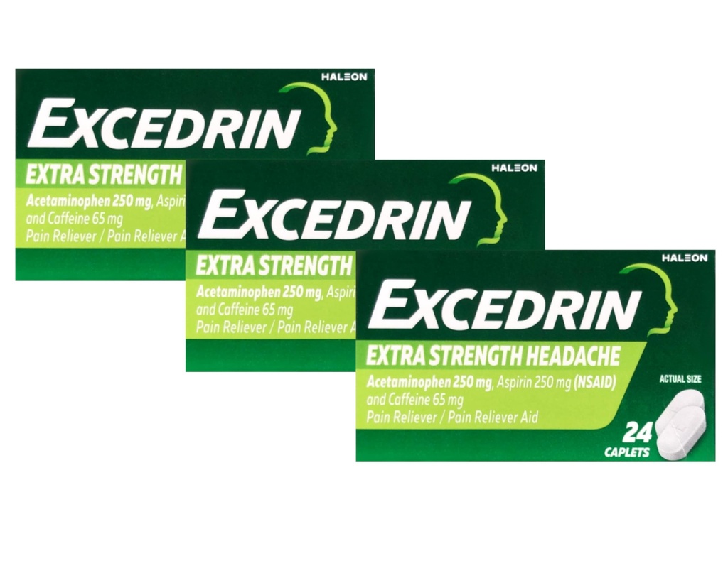 Excedrin Extra Jakost - 24 kapsul, pakiranje po 3